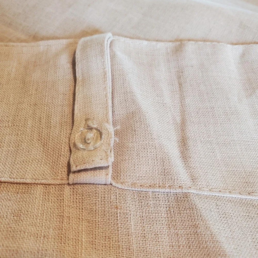 Threshold 100% Linen Light Filtering Curtain Panels 54x95 Natural Beige 2pc